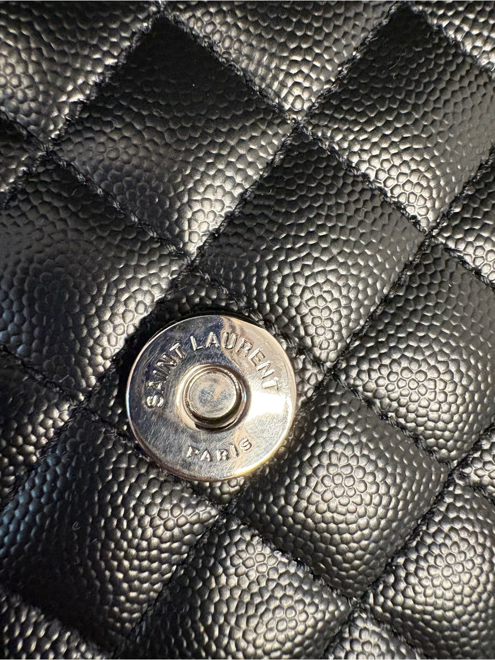 Saint Laurent Black Quilted Chevron and Diamond Envelope Shoulder Bag - Picture 11 of 15